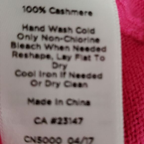 Talbots Hot Pink Cashmere Crewneck Sweater - Picture 6 of 6